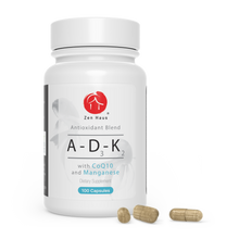 Zen Haus ADK - Vision, Strong Bones and Teeth, and Immune Support - D3 5000iu Complex with Antioxidants (non-GMO, Soy-Free). Now with CoQ10, Boron and Manganese.